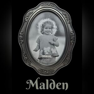 Malden Photo Frames Oval Beautiful Gray Pewter With Roses Flowers-Leaves Family